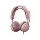 Logitech 981-001616 casque Avec fil Arceau Appels/Musique USB Type-C / USB Type-A Rose