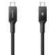 Spigen EB24015CC câble USB USB4 Gen 3x2 1,5 m USB C 40 Gbit/s 240 W Noir