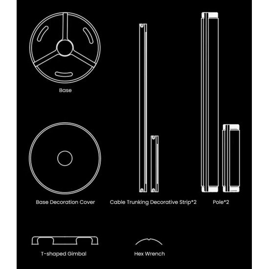 JmGO 61010054 support pour projecteurs Plafond Gris
