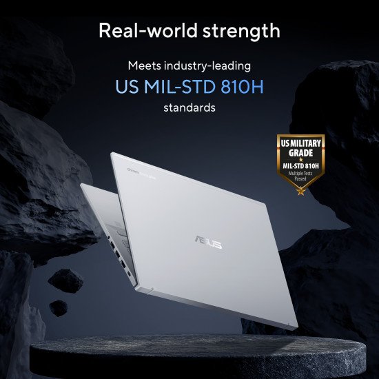 ASUS Chromebook Plus Enterprise CB54 CB5403CMA-QM0984 Intel Core Ultra 5 115U 35,6 cm (14") Écran tactile WQXGA 16 Go LPDDR5x-SDRAM 128 Go SSD Wi-Fi 6E (802.11ax) ChromeOS US International Argent