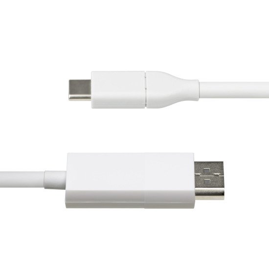 StarTech.com Câble USB-C vers DisplayPort 1.2 de 2m 4K 60Hz, Câble Adaptateur Bidirectionnel DP vers USB-C / USB-C vers DP Réversible, Compatible Thunderbolt, Blanc StarTech.com Câble USB-C vers DisplayPort 1.2 de 2m 4K 60Hz, Câble Adaptateur Bidirectionnel DP vers USB-C / USB-C vers DP Réversible, Compatible Thunderbolt, Blanc