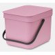 Brabantia Sort & Go 6 L Rectangulaire Plastique recyclé Rose