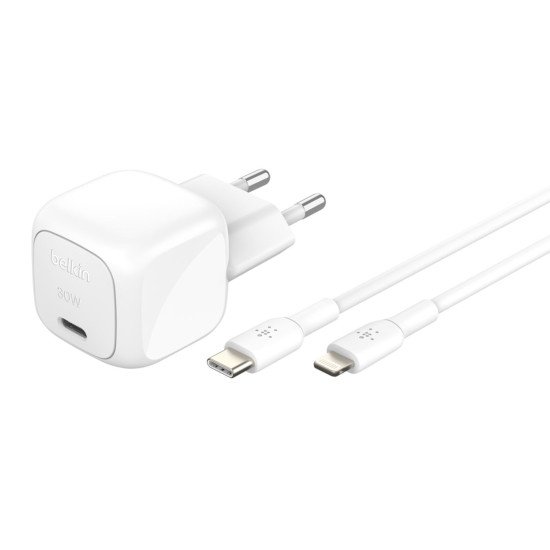 Belkin WCA008KQ1MWH-B5 chargeur d'appareils mobiles Universel Blanc Secteur Charge rapide Intérieure Belkin WCA008KQ1MWH-B5 chargeur d'appareils mobiles Universel Blanc Secteur Charge rapide Intérieure