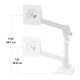 Ergotron NX Series NX MONITOR ARM WHITE 86,4 cm (34") Noir, Blanc Bureau