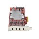 StarTech.com Carte PCIe USB-C 4 Ports, USB 3.2 10 Gbit/s, Carte d'Extension PCI Express USB-C, 4 Contrôleurs USB Indépendants, Carte PCIe USB Type-C, Windows/Linux/macOS, Conforme TAA
