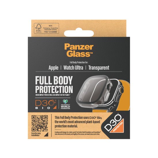 PanzerGlass Apple Watch Full Body Case D30 Transparent Verre trempé, Polyéthylène téréphthalate (PET) PanzerGlass Apple Watch Full Body Case D30 Transparent Verre trempé, Polyéthylène téréphthalate (PET)