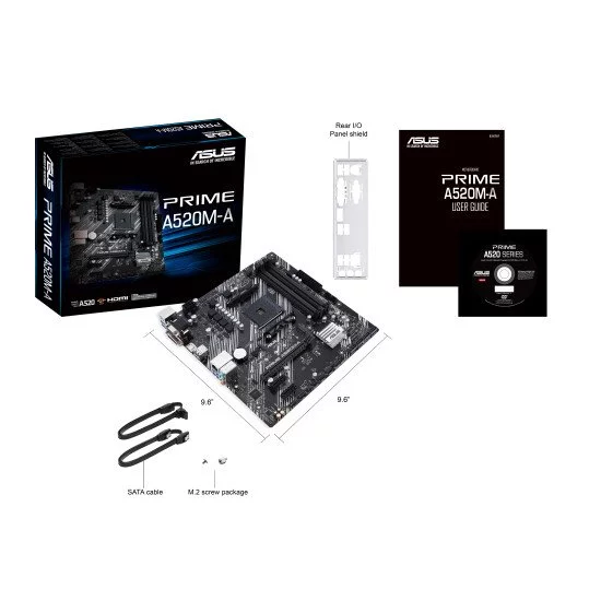 ASUS PRIME A520M-A II/CSM AMD A520 Emplacement AM4 micro ATX ASUS PRIME A520M-A II/CSM AMD A520 Emplacement AM4 micro ATX