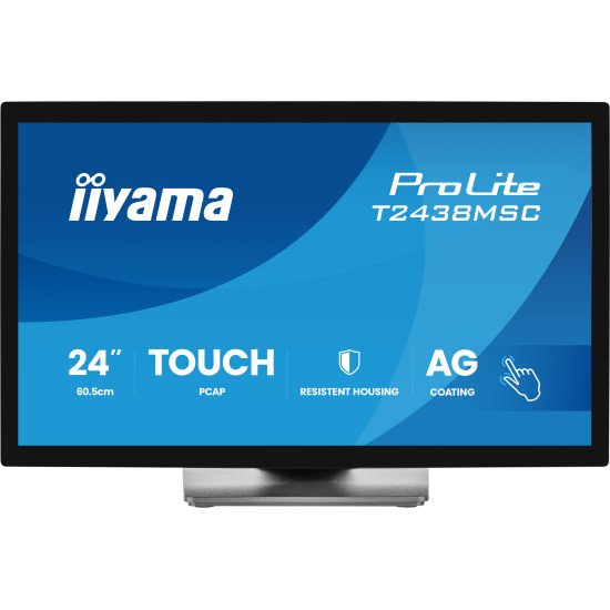 iiyama ProLite T2438MSC-B2 écran PC 60,5 cm (23.8") 1920 x 1080 pixels Full HD Écran tactile