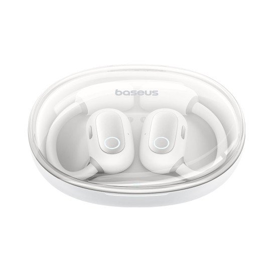 Baseus Eli Sport 1 Casque True Wireless Stereo (TWS) Crochets auriculaires, Open-ear Appels/Musique USB Type-C Bluetooth Blanc