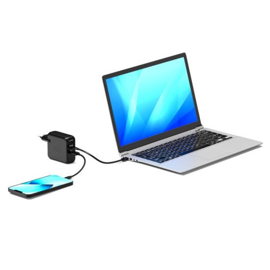 Port Designs 902100EPEU chargeur d'appareils mobiles Ordinateur portable, Tablette, Smartphone Noir Secteur Intérieure