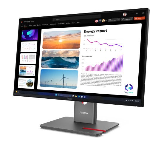 Lenovo ThinkVision P24Q-40 écran PC 60,5 cm (23.8") 2560 x 1440 pixels Quad HD LCD Noir
