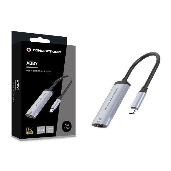 Conceptronic ABBY23G adaptateur graphique USB 7680 x 4320 pixels Argent
