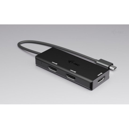 i-tec USB-C Triple 4K HDMI Video Adapter, Power Delivery 100W