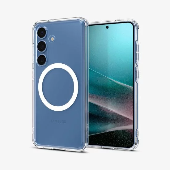 Spigen Ultra Hybrid (MagFit) coque de protection pour téléphones portables 17 cm (6.7") Housse Transparent, Blanc Spigen Ultra Hybrid (MagFit) coque de protection pour téléphones portables 17 cm (6.7") Housse Transparent, Blanc