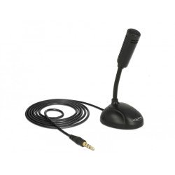 DeLOCK 65872 Noir Microphone de téléphone mobile/smartphone