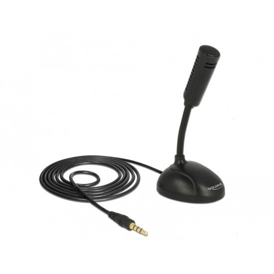 DeLOCK 65872 Noir Microphone de téléphone mobile/smartphone