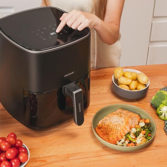 Cecotec 04971 friteuse Unique 5,5 L Autonome 1500 W Friteuse d'air chaud Noir