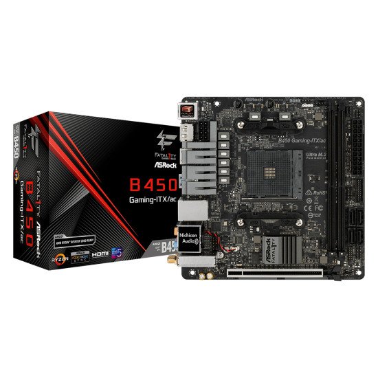 Asrock Fatal1ty B450 Gaming-ITX/ac Emplacement AM4 Mini ITX AMD B450