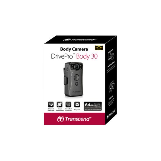 Transcend DrivePro Body 30 caméra pour sports d'action Full HD Wifi 130 g