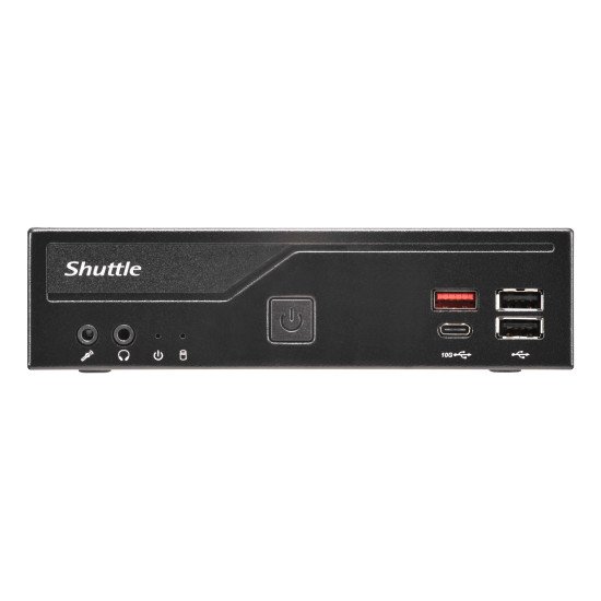 Shuttle Slim PC DH810 , S1851, 1x HDMI (2.1), 1x DP, 1x USB-C (DP), 1x 2.5", 2x M.2, 2x LAN (Intel 1G + 2.5G), 2x COM, fonctionnement permanent 24/7, attaches VESA Shuttle Slim PC DH810 , S1851, 1x HDMI (2.1), 1x DP, 1x USB-C (DP), 1x 2.5", 2x M.2, 2x LAN (Intel 1G + 2.5G), 2x COM, fonctionnement permanent 24/7, attaches VESA