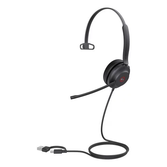 Yealink UH37 Mono Teams Casque Avec fil Arceau Bureau/Centre d'appels USB Type-C / USB Type-A Noir Yealink UH37 Mono Teams Casque Avec fil Arceau Bureau/Centre d'appels USB Type-C / USB Type-A Noir