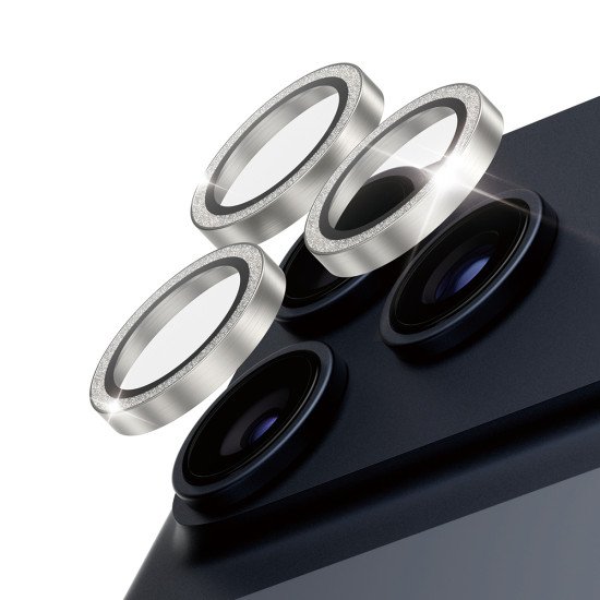 PanzerGlass ® Hoops® Glitter Silver Camera Lens Protector iPhone 17 Pro | iPhone 17 Pro Max | iPhone 16 Pro | 16 Pro Max Protection d'écran transparent Apple 1 pièce(s) PanzerGlass ® Hoops® Glitter Silver Camera Lens Protector iPhone 17 Pro | iPhone 17 Pro Max | iPhone 16 Pro | 16 Pro Max Protection d'écran transparent Apple 1 pièce(s)