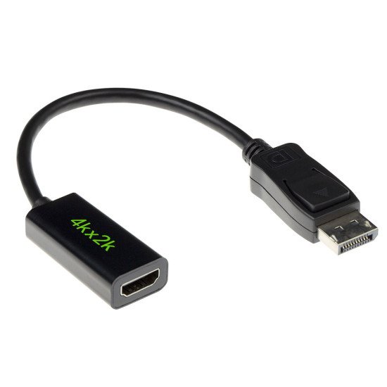 ACT AK3994 câble vidéo et adaptateur 0,15 m DisplayPort HDMI A Noir