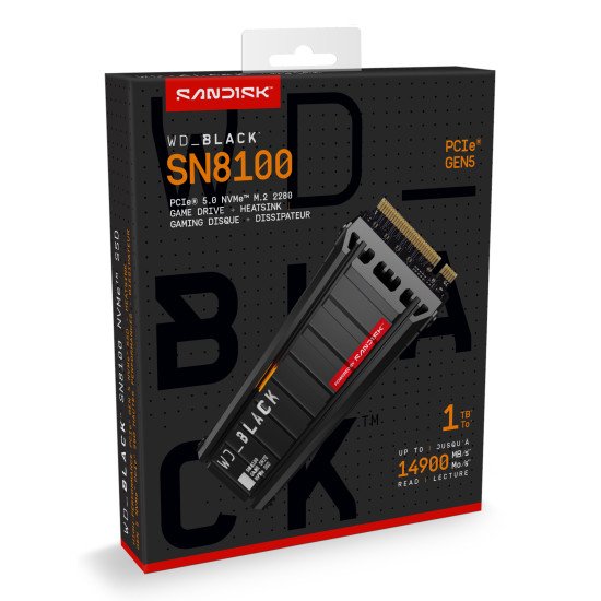 SanDisk Black WD_BLACK SN8100 NVMe 1 To M.2 PCI Express 5.0 TLC 3D NAND