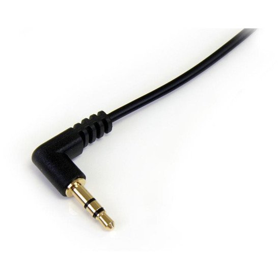 StarTech.com Câble audio stéréo Slim 3,5 mm à angle droit de 30 cm - M/M