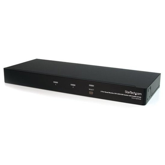 StarTech.com Switch KVM USB 4 Ecrans DVI pour 2 Ordinateurs avec Audio - Commutateur KVM