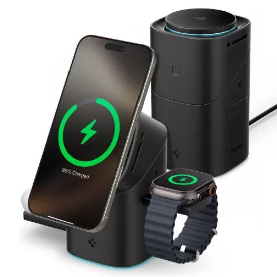 Spigen EF223MS Universel Noir Charge rapide Intérieure