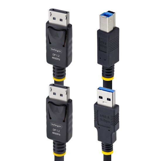 StarTech.com Câble KVM DisplayPort de 1,8m et USB 5Gbps, 4K 60Hz, Câble Combo DP 1.2 et USB pour Commutateurs/Switchs KVM StarTech.com Câble KVM DisplayPort de 1,8m et USB 5Gbps, 4K 60Hz, Câble Combo DP 1.2 et USB pour Commutateurs/Switchs KVM