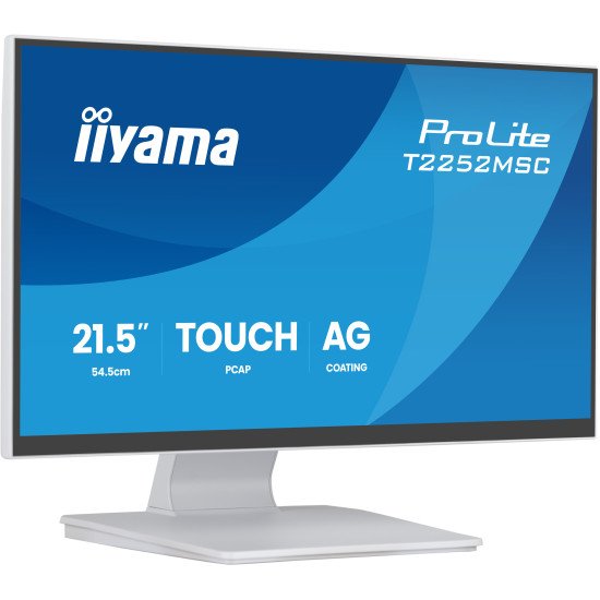 iiyama ProLite T2252MSC-W2AG écran PC 54,5 cm (21.4") 1920 x 1080 pixels Full HD LCD Écran tactile Blanc
