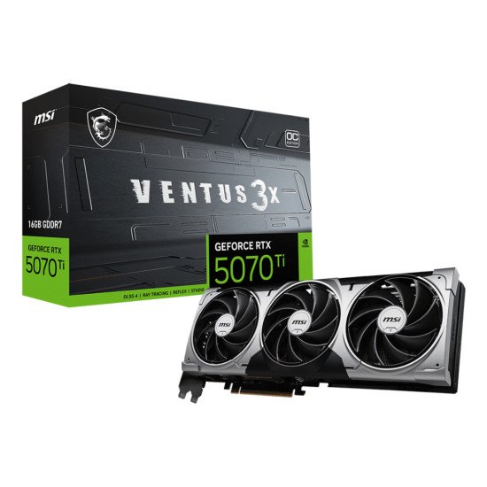 MSI GeForce RTX 5070 Ti 16G VENTUS 3X OC NVIDIA 16 Go GDDR7 MSI GeForce RTX 5070 Ti 16G VENTUS 3X OC NVIDIA 16 Go GDDR7