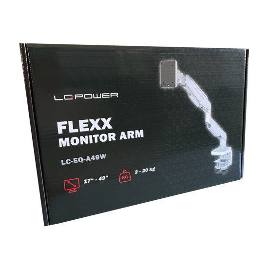 LC-Power LC-EQ-A49W support d'écran plat pour bureau 124,5 cm (49") Blanc