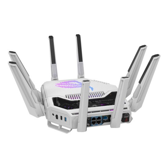 ASUS ROG Rapture GT-BE19000AI routeur sans fil 10 Gigabit Ethernet Tri-bande (2,4 GHz / 5 GHz / 6 GHz) Blanc