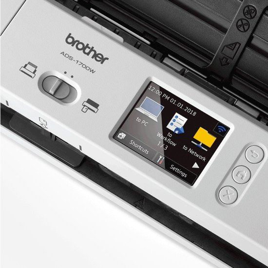 Brother ADS-1700W scanner 600 x 600 DPI Scanner ADF Noir, Blanc A4