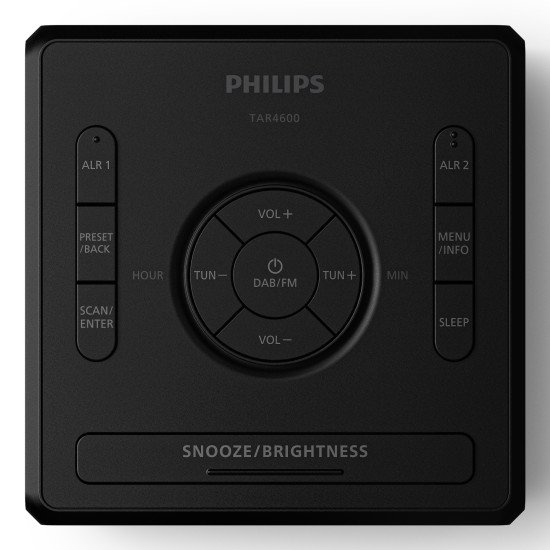 Philips TAR4600/10 réveille-matin Réveil numérique Noir