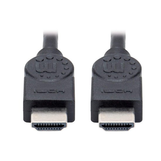 Manhattan Câble HDMI 4K@30 Hz, 1,5 m, adapté à tous les usages 1080p/HD et à la plupart des usages 4K (vérifier la compatibilité 4K de votre système), mâle à mâle, noir, Ultra HD 4K x 2K, garantie à vie, équivalent à HDMM150CM