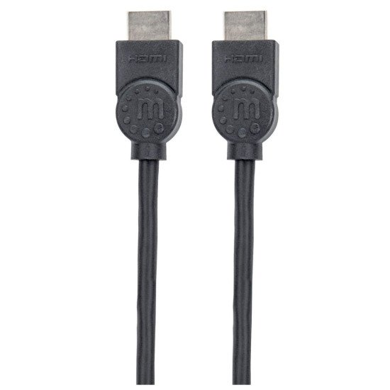 Manhattan Câble HDMI 4K@30 Hz, 1,5 m, adapté à tous les usages 1080p/HD et à la plupart des usages 4K (vérifier la compatibilité 4K de votre système), mâle à mâle, noir, Ultra HD 4K x 2K, garantie à vie, équivalent à HDMM150CM