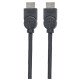 Manhattan Câble HDMI 4K@30 Hz, 1,5 m, adapté à tous les usages 1080p/HD et à la plupart des usages 4K (vérifier la compatibilité 4K de votre système), mâle à mâle, noir, Ultra HD 4K x 2K, garantie à vie, équivalent à HDMM150CM