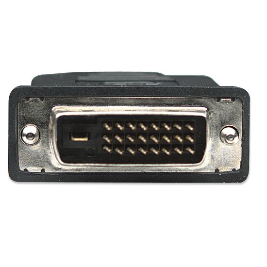 Manhattan Câble HDMI vers DVI-D 24+1, Dual Link, 1 m, mâle à mâle, compatible DVI-D, noir, garantie à vie, équivalent à HDDVIMM1M