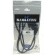Manhattan Câble HDMI vers DVI-D 24+1, Dual Link, 1 m, mâle à mâle, compatible DVI-D, noir, garantie à vie, équivalent à HDDVIMM1M
