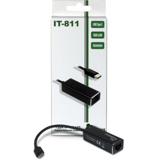 Inter-Tech ARGUS IT-811 USB-C RJ-45 Noir