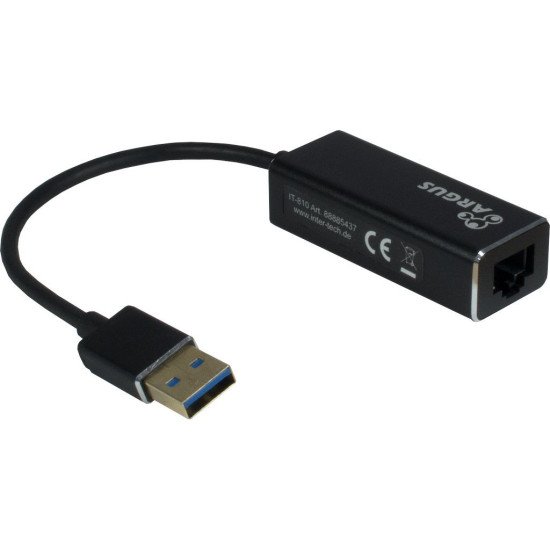 Inter-Tech ARGUS IT-810 USB 3.0 RJ-45 Noir