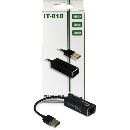 Inter-Tech ARGUS IT-810 USB 3.0 RJ-45 Noir