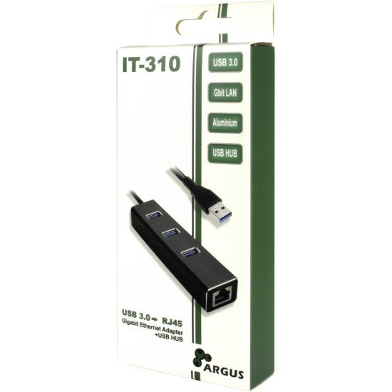 Inter-Tech ARGUS IT-310 USB 3.2 Gen 1 (3.1 Gen 1) Type-A 1000 Mbit/s Noir