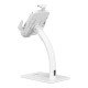 Manhattan Support antivol de bureau pour tablette/iPad, universel, rotation 360°, inclinaison +20° à -110°, verrouillable, blanc, tablettes 7,9"–11"