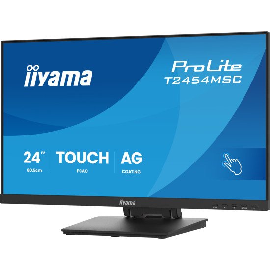 iiyama ProLite T2454MSC-B3AG écran PC 60,5 cm (23.8") 1920 x 1080 pixels Full HD LED Écran tactile Multi-utilisateur Noir iiyama ProLite T2454MSC-B3AG écran PC 60,5 cm (23.8") 1920 x 1080 pixels Full HD LED Écran tactile Multi-utilisateur Noir