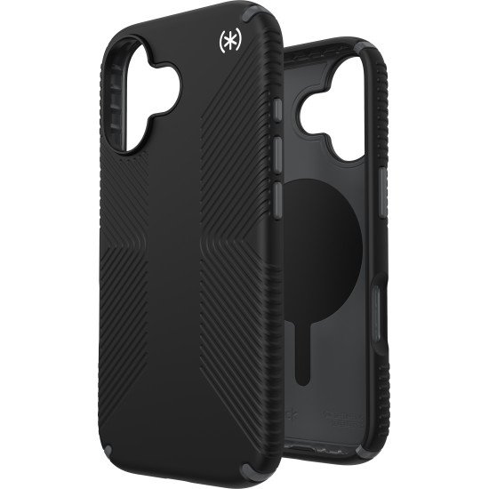 Speck Presidio2 Grip + MS Apple iPhone 17 Black - with Microban coque de protection pour téléphones portables 16 cm (6.3") Housse Noir